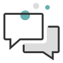 Illustrative drawing of speech bubbles