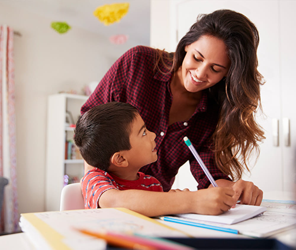 Mother and son photo